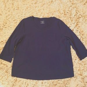 Talbots 3/4 length sleeve cotton top
